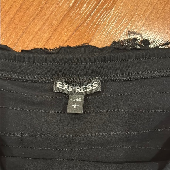 Express Black Ribbed Strapless Bodycon Dress - Picture 2 of 2